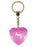 Amy Diamond Heart Keyring - Pink