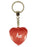 Ava Diamond Heart Keyring - Red