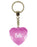Beth Diamond Heart Keyring - Pink