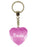 Brooke Diamond Heart Keyring - Pink
