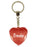 Brooke Diamond Heart Keyring - Red
