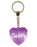 Charlotte Diamond Heart Keyring - Purple