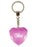 Chloe Diamond Heart Keyring - Pink