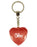 Chloe Diamond Heart Keyring - Red