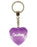 Courtney Diamond Heart Keyring - Purple