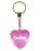 Courtney Diamond Heart Keyring - Pink