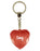 Daisy Diamond Heart Keyring - Red