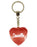 Danielle Diamond Heart Keyring - Red