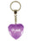 Elizabeth Diamond Heart Keyring - Purple