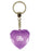 Ella Diamond Heart Keyring - Purple