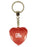 Ella Diamond Heart Keyring - Red