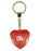Ellie Diamond Heart Keyring - Red