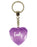 Emily Diamond Heart Keyring - Purple