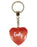 Emily Diamond Heart Keyring - Red