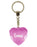 Emma Diamond Heart Keyring - Pink