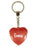 Emma Diamond Heart Keyring - Red