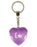 Erin Diamond Heart Keyring - Purple