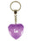 Evie Diamond Heart Keyring - Purple