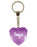Freya Diamond Heart Keyring - Purple