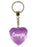 Georgia Diamond Heart Keyring - Purple