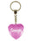 Georgia Diamond Heart Keyring - Pink
