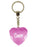 Grace Diamond Heart Keyring - Pink