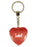Isabel Diamond Heart Keyring - Red