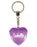 Isabelle Diamond Heart Keyring - Purple
