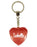 Isabelle Diamond Heart Keyring - Red