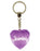 Jasmine Diamond Heart Keyring - Purple