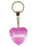 Jasmine Diamond Heart Keyring - Pink