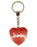 Jasmine Diamond Heart Keyring - Red