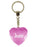 Jessica Diamond Heart Keyring - Pink