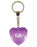 Katie Diamond Heart Keyring - Purple