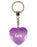 Keira Diamond Heart Keyring - Purple
