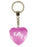 Kelly Diamond Heart Keyring - Pink