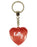 Kelly Diamond Heart Keyring - Red
