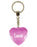 Laura Diamond Heart Keyring - Pink