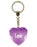 Leah Diamond Heart Keyring - Purple