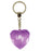 Lilly Diamond Heart Keyring - Purple