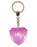 Lilly Diamond Heart Keyring - Pink
