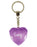 Lucy Diamond Heart Keyring - Purple