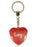 Lucy Diamond Heart Keyring - Red