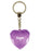 Megan Diamond Heart Keyring - Purple