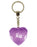 Mia Diamond Heart Keyring - Purple