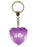 Millie Diamond Heart Keyring - Purple