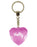 Molly Diamond Heart Keyring - Pink