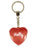 Molly Diamond Heart Keyring - Red