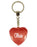 Olivia Diamond Heart Keyring - Red