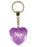 Paige Diamond Heart Keyring - Purple